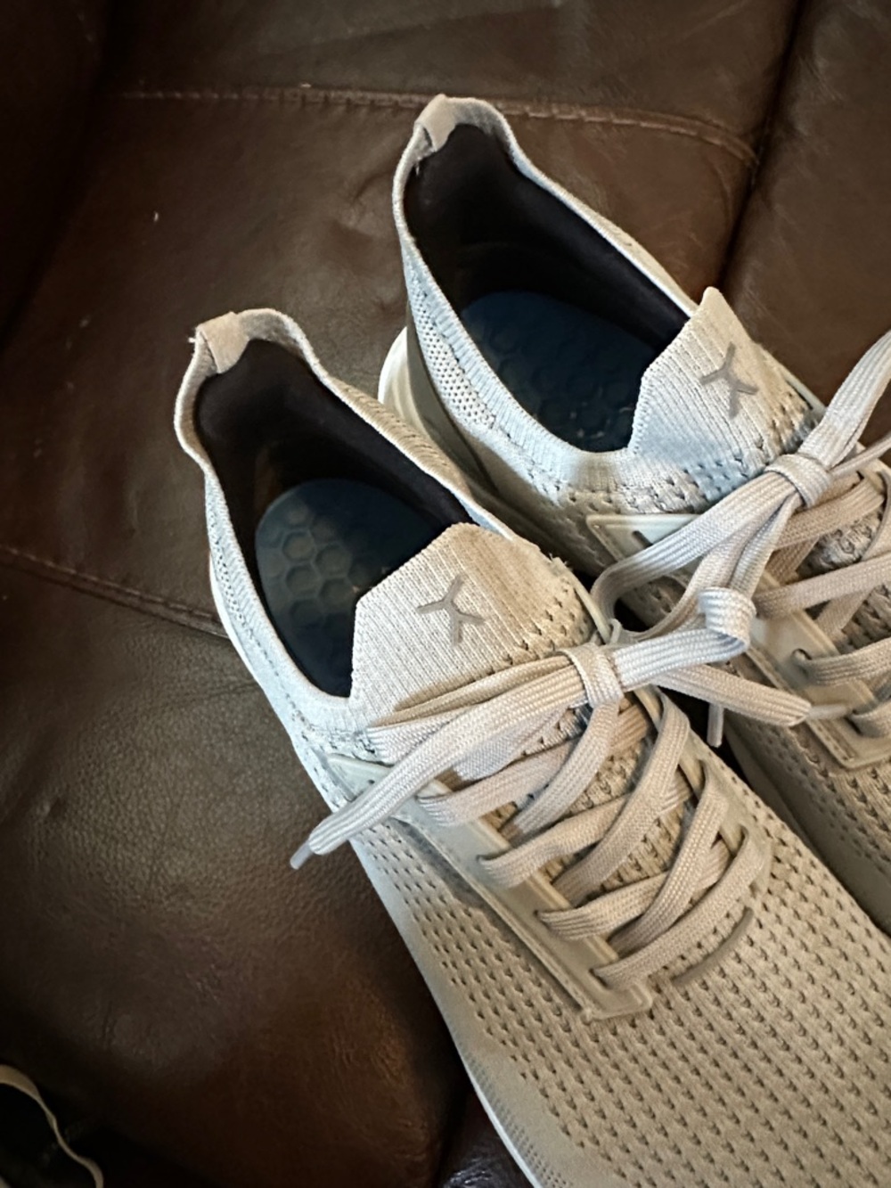 Light Gray Women's Knit Sneaker - Breathable Lace-Up Comfort - Picture 5 of 9